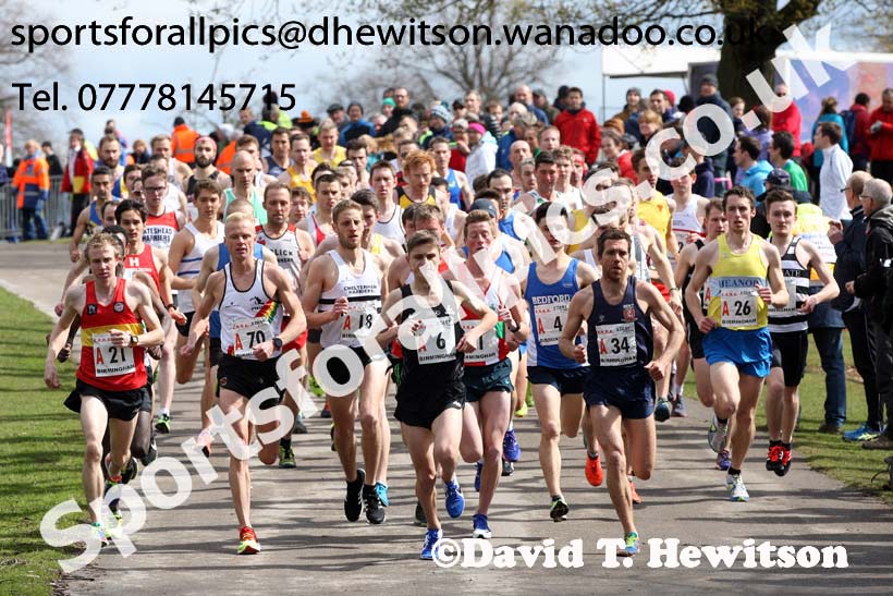 Senior mens English National 12 Stage Road Relay, 2016 English National 12 and 6 Stage Road Relays, Sutton Coldfield, Birmingham. Photo: David T. Hewitson/Sports for All Pics